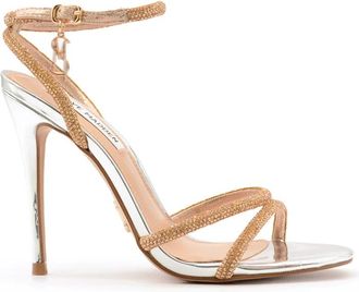 Steve Madden Spiegeleffect Ros&eacute; Gouden Sandalen - Dames - Sandalen met hakken - Geel - 43 EU - Schoenen
