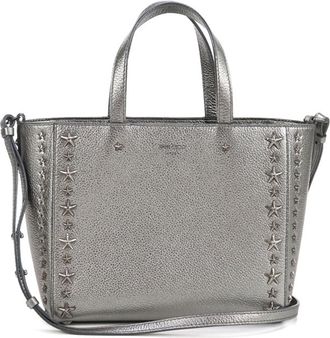 Jimmy Choo London Silver Leather Tote Bag (Pre-Owned)