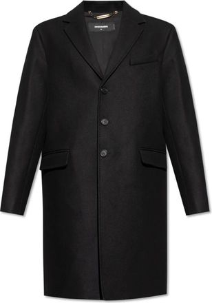 Dsquared2 Wollen jas - Heren - Mantel - Zwart - S - Wol - Jassen