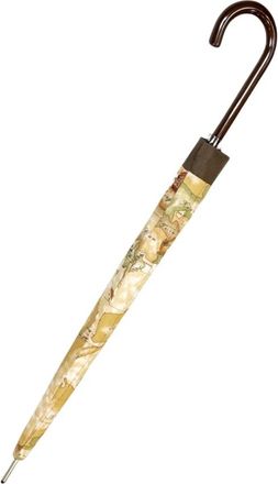 Alviero Martini 1A Classe Geo Centrale Lange Automatische Paraplu - unisex - Paraplus - Bruin - ONE Size - Accessoires