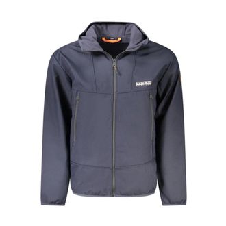 Napapijri Blauwe Polyesterjas & Jas - Heren - Zomerjassen - Blauw - 2XL - Polyester - Jassen