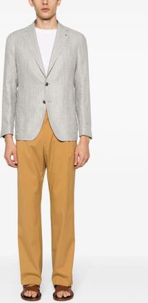 Tagliatore Mens Montecarlo Jacket - Light Grey Nylon - Size EU 50 (Mens)