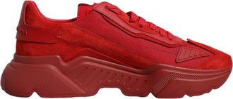 Dolce & Gabbana Red Leather Daymaster Low Top Sneakers Mens Shoes (Pre-Owned)