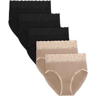 Kindred Bravely High-Waisted Postpartum Underwear Pack in Assorted Neutrals at Nordstrom, Size X-Large