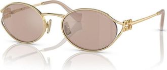 Miu Miu MU52YS ZVN20F Pale Gold/Pink Gold Mirror