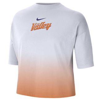 Nike Phoenix Suns Courtside City Edition Premium Nike Womens NBA Boxy T-Shirt in White | HV5397-100