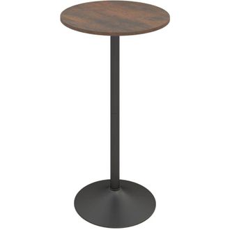 Costway Costway - Round Top Pub and Bar Table Standing Bistro Table with mdf Top & Black Leg