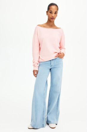 H&M Off-the-shoulder Jumper in Light Pink at Nordstrom, Size Xx-Large