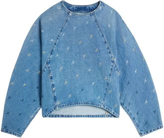 Axel Arigato Daisy Script A denim top - women - Cotton - S - Blue