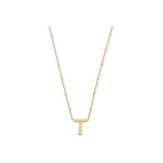 Kendra Scott Letter T Pendant Necklace - Gold Metal