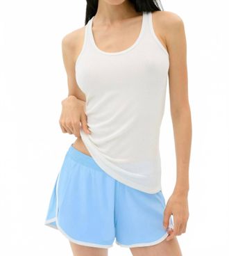 SPLITS59 Ashby Rib Tank Top In White