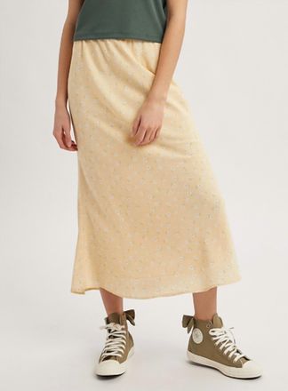 Wishlist Floral Midi Skirt In Daisy/white