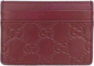 Gucci Pre-owned Wallets, female, Red, Size: ONE SIZE Pre-owned Business card case