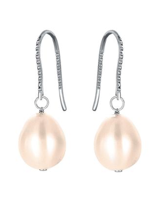 Genevive Silver Plated Pearl Earrings