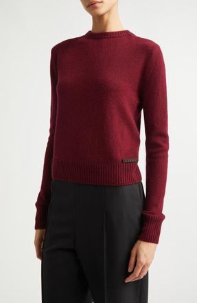 Marni Open Back Logo Sweater in 00R79Burgundy at Nordstrom, Size 10 Us