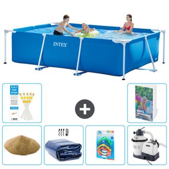 Intex Piscina Con Estructura Rectangular - 300x200x75 Cm - 7-piezas S36
