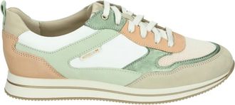 Mephisto Sportieve Lage Damesschoenen Groen Patroon - Dames - Sneakers - Veelkleurig - 37 EU - Leer - Schoenen