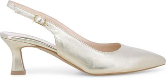 Melluso Décolleté donna slingback in pelle platino d166z