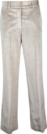 PESERICO Pantalone - Dames - Straight fit broeken - Beige - XL - Katoen - Broeken