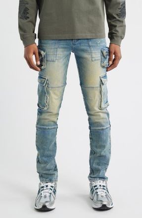 Rta Slate Cargo Skinny Jeans in Muddy Sky at Nordstrom, Size 36