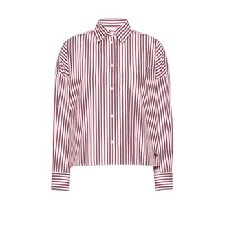 Max Mara Katoenen Poplin Blouse Shirt - Dames - Blouses & Shirts - Veelkleurig - Maat: M Katoen