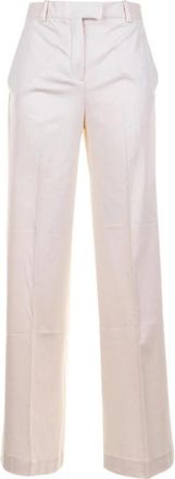 Circolo 1901 Wijde Pijpen Broek - Dames - Wijde Broeken - Beige - 2XS - Linnen - Broeken