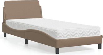 vidaXL Cama Con Colch&oacute;n Cuero Sint&eacute;tico Capuchino 90x200 Cm Vidaxl