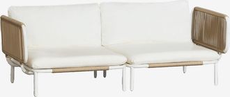 Sklum Sof&aacute; Modular De Jard&iacute;n De 2 Piezas Con 2 M&oacute;dulos Esquineros En Acero Roubly Sklum
