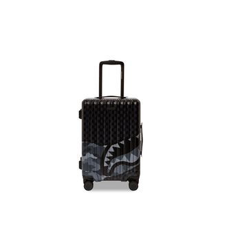 Sprayground Cabin Bags, male, Black, Size: ONE SIZE Split Up Camo Tear Carryon Hardshell Luggage