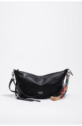 Bimba & Lola Medium Leather Trapecio Bag in Black at Nordstrom