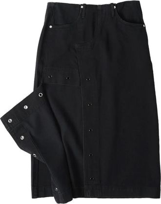 House of Sunny Half Cut skirt - women - Polyester/Viscose/Cotton - 10 - Black