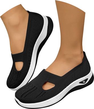 Generic Womens Comfort Walking Shoes, Woven Lightweight Breathable Orthopedic Sneakers with Soft Sole, Comfortable Breathable Arch Support and Stretch Fit Wid
