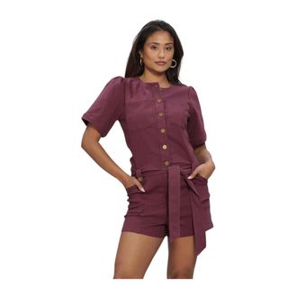 Harper & Yve Yael-Js Playsuit - Dames - Jumpsuits & Playsuits - Bruin - Maat: XS Katoen