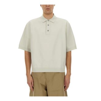 STUDIO NICHOLSON Polo Shirts, male, Beige, Size: S Rico Knit Polo