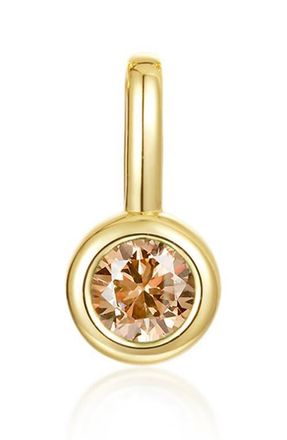Lafonn Bezel Birthstone Charm Pendant in November - Yellow at Nordstrom