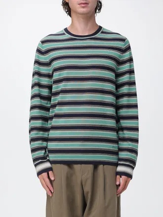 Paul Smith Maglia girocollo a righe in pura lana merino con vestibilit&agrave; relaxed