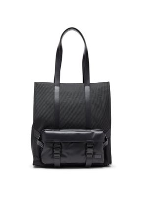 Diesel Multi-Pkts - Shopping bag with flap pocket and zip - Shopping Bags - Unisex - Black