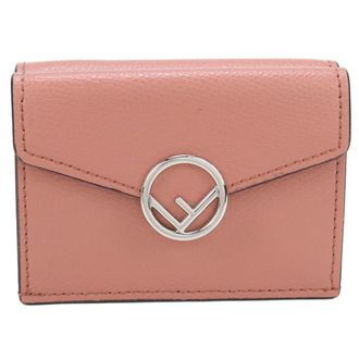 Fendi Pink Leather Wallet (Tri-Fold) (Pre-Owned)