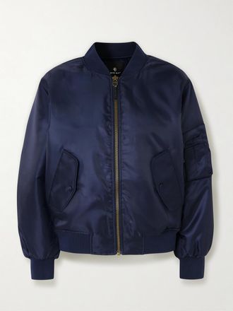 Anine Bing Bomber Imbottito In Shell Leon - Blu