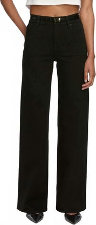Frame Denim Le Slim Palazzo Pants In Black