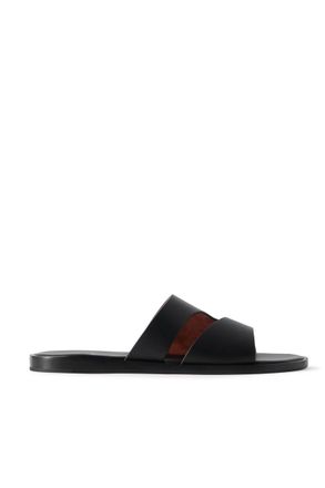 Loro Piana Pilat Plain Walk Cutout Leather Sandals