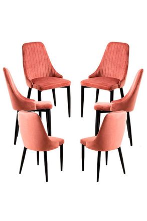 Regalos Miguel Regalos Miguel - Packs Sillas Comedor - Pack 6 Sillas Kan Terciopelo - Rosa