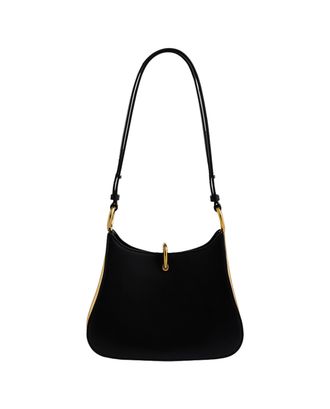 Paco Rabanne Structured Leather Shoulder Bag With Gold Accents