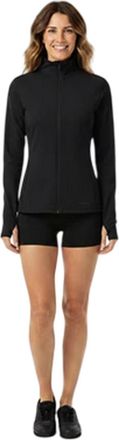 Slazenger Fitness-trainingsjack met doorlopende rits voor dames (Zwart)