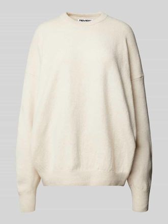 Review Strickpullover mit &uuml;berschnittenen Schultern in Offwhite Melange, Gr&ouml;&szlig;e XS
