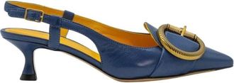 Mara Bini Naomi Seta - Dames - Pumps - Blauw - 36 EU - Leer - Schoenen