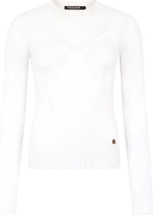Roberto Cavalli Maglione a coste - Bianco