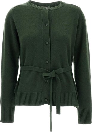 P.A.R.O.S.H. Green Wool Fixed Belt Cardigan
