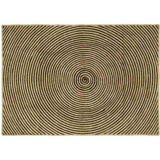 vidaXL Alfombra Natural Y Negro 140 X 200 Cm Yute Vidaxl