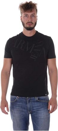 Armani Jeans Sweatshirts - Heren - T-shirts - Zwart - L - Katoen - Tops